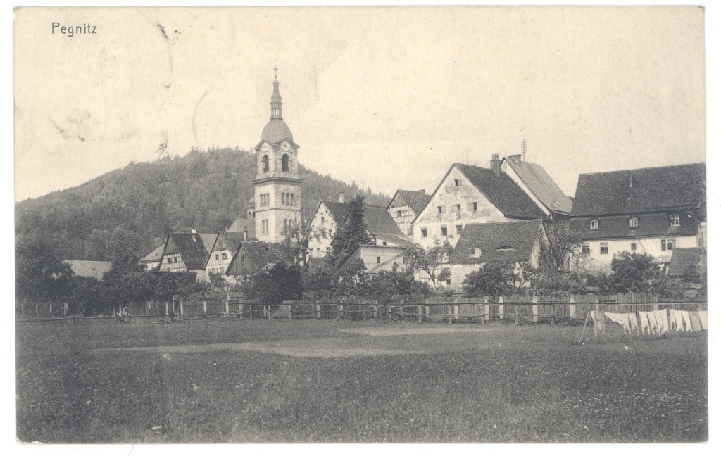 Stadt Pegnitz - großes Gebäude rechts neben der Kirche: ehem. Rent- bzw. Kastenamt