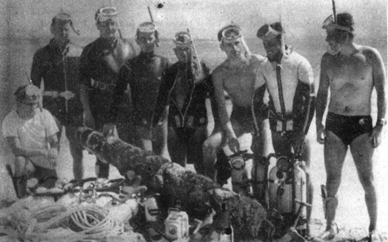 Gruppe des Deutschen Unterwasser-Clubs Nürnberg (DUC) in Sardinien.