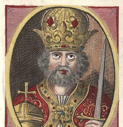 König Wenzel, Miniatur in einer Nürnberger Chronik des 16.-18. Jahrhunderts