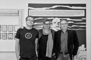 Der Autor Jarsolav Rudis (Mitte) zu Gast in Lauf