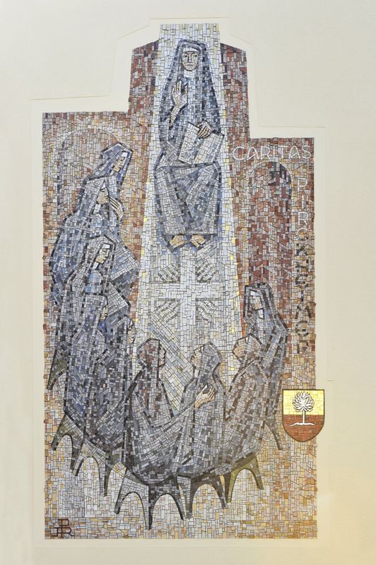 Mosaik der Caritas Pirckheimer am Haus Von-Soden-Straße 27 in Nürnberg-Fischbach. Fotografie Julia Kraus 2011.