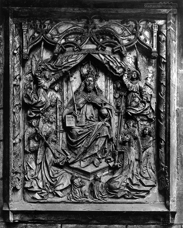 Epitaph des Kunz Horn an der äußeren Westwand der Sakristei der Lorenzkirche