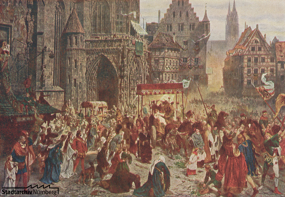Einbringung der Reichskleinodien im Jahre 1424